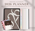 Minimalist 12-Month Digital Planner 2026 | Full-Year Calendar for iPad & Tablets