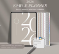 Minimalist 24-Month Digital Planner 2026–2027 | 2-Year Calendar for iPad & Tablets