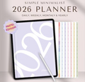 Minimalist 6-Month Digital Planner 2026 | Half-Year Calendar for iPad & Tablets